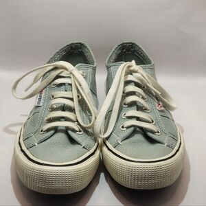 Superga Light Green Canvas Sneakers